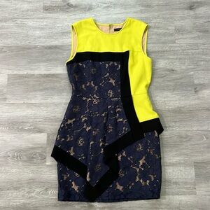 Dress BCBGMAXAZRIA Lime Navy Black